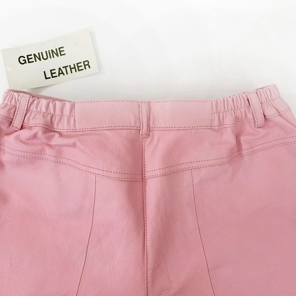 NWT | Genuine Pink Leather Pants | Roaman’s - Picture 8 of 13